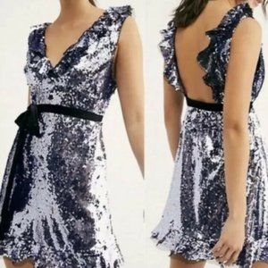 Free People Siren Sequin Dress Sz 4  NEW